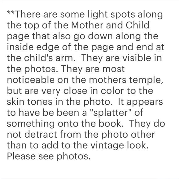 ! 1 Page/2 Sides frm VTG 1951 Photo Book, Mother & Child, Drink w/ Fruit & Mint - Picture 5 of 6